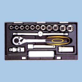 Plastic Case Series - 17pcs 1/2" Dr. Socket Wrench Set