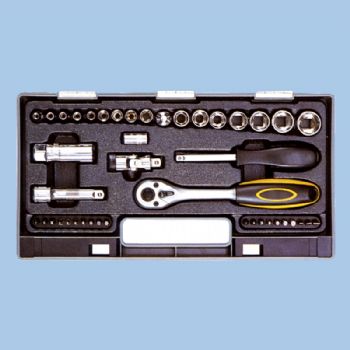 Plastic Case Series - 46pcs 1/4" & 3/8" Dr. Socket Wrench Set