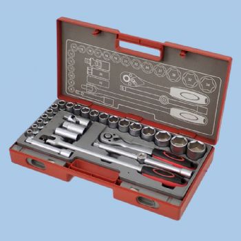 Plastic Case Series - 27pcs 1/2" Dr. Socket Wrench set
