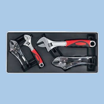 'BMC Tool Tray - 4Pcs Locking Pliers & Adjustable Wrench Set