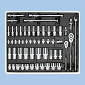 'BMC Tool Tray - 55pcs 3/8" & 1/2"Sq Drive Socket Set